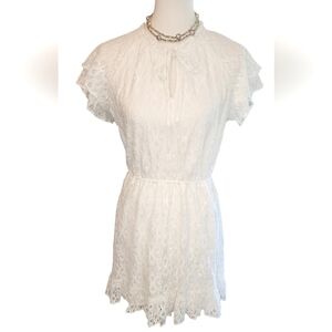 Lauren Conrad White Lace Dress NWT Women's Medium